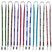 3/8" Import Air Ship Width Dual Attachment Silkscreen Polyester Lanyard